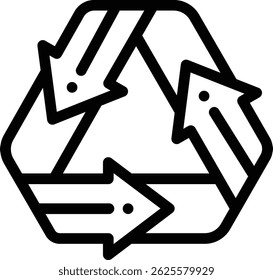 recycling icon. Thin Linear Style Design Isolated On White Background