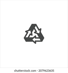 Recycling - icon vector icon. Editable stroke. Linear style sign for use web design and mobile apps, logo. Symbol illustration. Pixel vector graphics - Vector