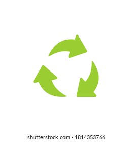 Vector de icono de reciclaje. Diseño de símbolos de icono de entorno