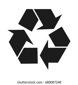 Recycling icon. Vector illustration.