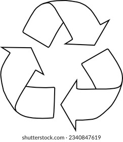 Icono de reciclaje Ilustración de vectores Ecología respetuosa con el medio ambiente Protección del planeta Contaminación de residuos