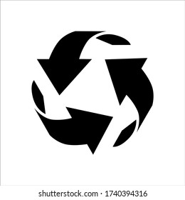 Ilustración vectorial de icono de reciclaje. aislado en un fondo blanco