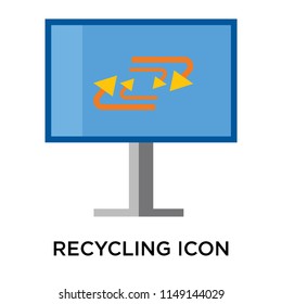 Recycling icon vector isolated on white background for your web and mobile app design, Recycling logo concept