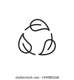 Icono de reciclaje en vector. Logotipo