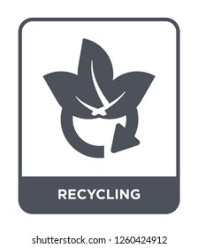 recycling icon vector on white background., recycling simple element illustration