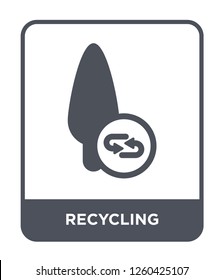 recycling icon vector on white background., recycling simple element illustration