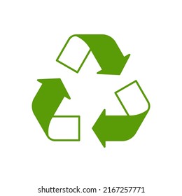 Recycling icon vector. Recycle symbol vector illustration. Color editable 