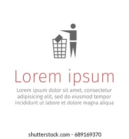Recycling icon. Vector sign.