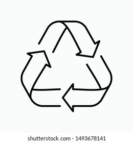 Recycling icon vector technology symbol
