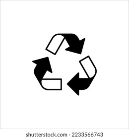 Recycling-Symbol, Vektorgrafik-Symbol auf weißem Hintergrund