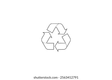 Recycling icon vector technology symbol Recycling arrow icons. Reusing symbols. Recycling label. Recycle badge. Recycling icons. Recycle, reuse and reduce icons.