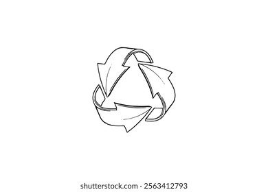 Recycling icon vector technology symbol Recycling arrow icons. Reusing symbols. Recycling label. Recycle badge. Recycling icons. Recycle, reuse and reduce icons.