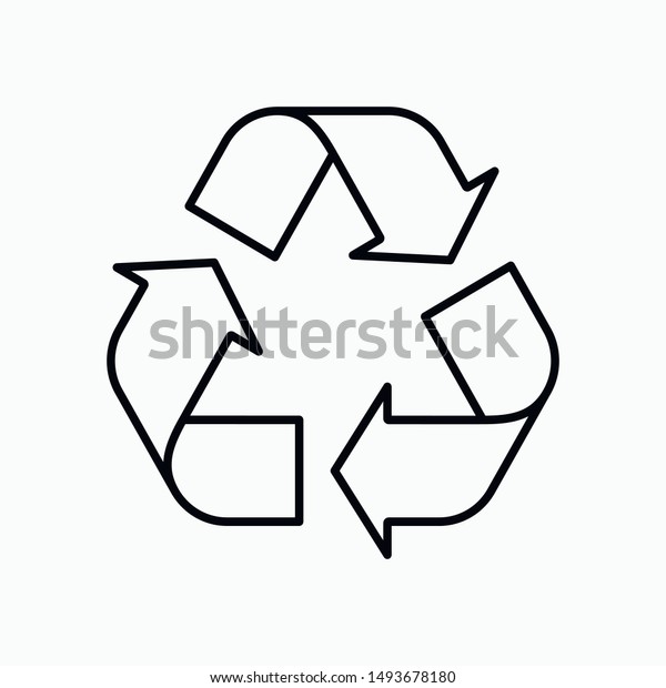 Recycling icon vector\
technology symbol
