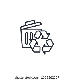 recycling icon. vector.Editable stroke.linear style sign for use web design,logo.Symbol illustration.