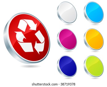 Wiederverwertung von Symbolen in verschiedenen Farben Vektorgrafik