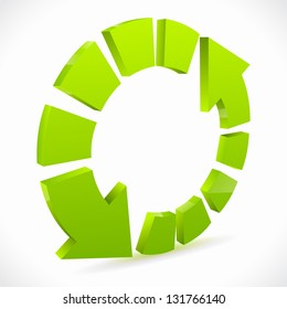 Recycling icons isolated on white