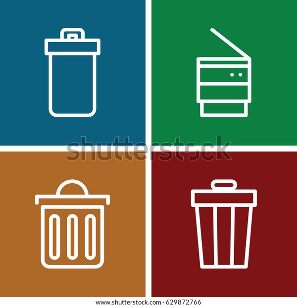 Recycling Icons Set Set 4 Recycling Stock Vector Royalty Free