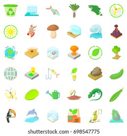 Recycling icons set. Cartoon style of 36 recycling vector icons for web isolated on white background