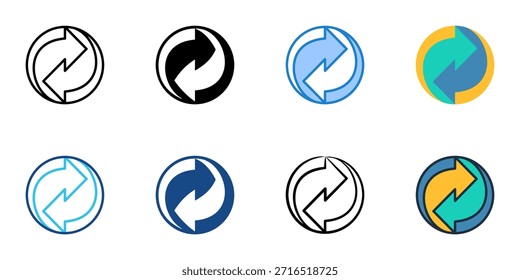 Los iconos de reciclaje establecen una colección de estilo múltiple. 

