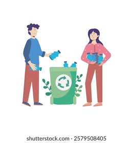THE RECYCLING ICONS VECTOR TEMPLATE