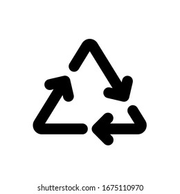 Recycling icon,vector illustration. Flat design style. vector recycling icon illustration isolated on White background, recycling icon Eps10. recycling icons graphic design vector symbols.