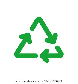 Recycling icon,vector illustration. Flat design style. vector recycling icon illustration isolated on White background, recycling icon Eps10. recycling icons graphic design vector symbols.