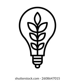 Recycling Innovation Vector Line Icon Design