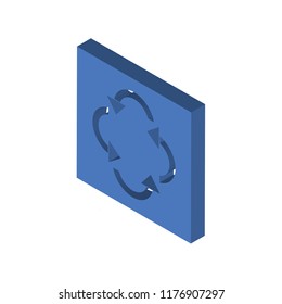 Recycling isometric left top view 3D icon