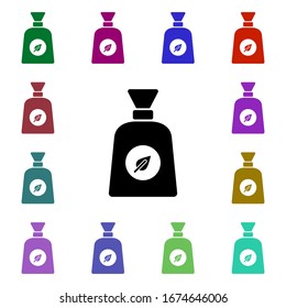Icono de estilo multicolor de hoja. Glifo simple, vector plano de iconos ecológicos para ui y ux, sitio web o aplicación móvil