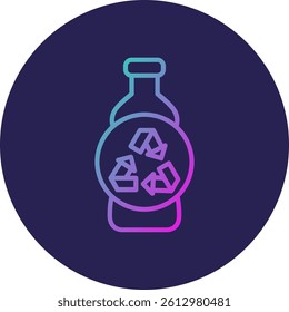 Recycling Line Circle Gradient Style