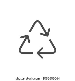 Recycling line icon
