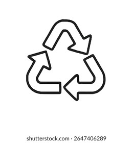 Ícone da linha de reciclagem 4: lixeira ecologicamente correta e símbolo de limpeza ambiental