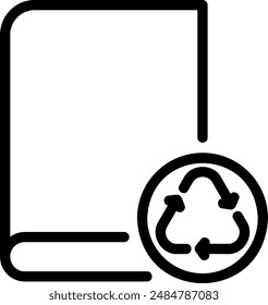 recycling line icon illustration vector