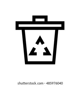 Recycling line icon. Pixel perfect fully editable vector icon suitable for websites, info graphics and print media.