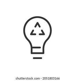 Recycling line icon, sign or symbol. Premium pictogram in trendy outline style. Recycling pixel perfect vector icon isolated on a white background. 