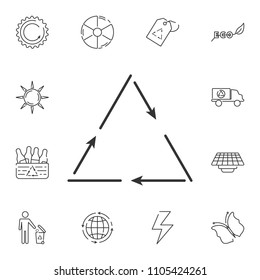 Recycling line icon. Simple element illustration. Recycling line symbol design from Ecology collection set. Can be used in web and mobile on white background