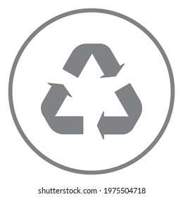 recycling line icon vector illustration on white background