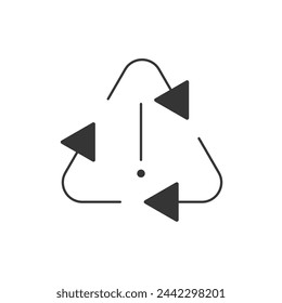 Icono lineal de reciclaje, símbolo de trazo editable de reutilización, símbolo de contorno de vector de reciclaje de residuos.