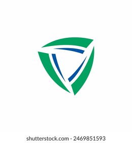 líneas de reciclaje en un logotipo simple y moderno