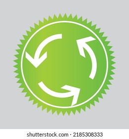Recycling logo design and go green symbol art