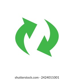 Recycling logo design and go green symbol art