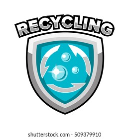 recycling logo emblem badge vector