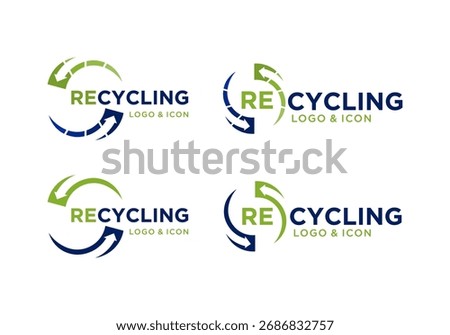 recycling logo icon vector design