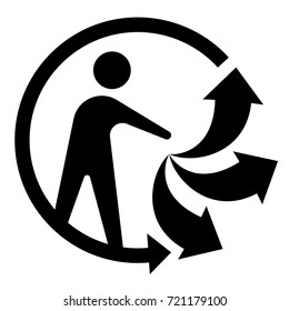 recycling logo, mark for sorted recyclable waste