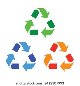recycling logo vector element, recycling icon template