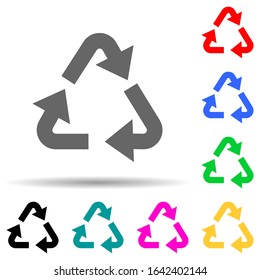 recycling mark green multi color style icon. Simple glyph, flat vector of greenpeace icons for ui and ux, website or mobile application