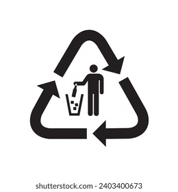 recycling mark. recycling icons. Universal Recycled Mark Vector Illustration. EPS, PNG. JPG.