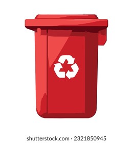 Reciclando lata de basura metálica sobre blanco