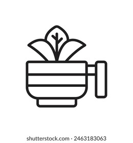 Recycling Mug Outline Icon Vector Illustration