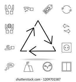 Recycling outline icon. Ecology icons universal set for web and mobile